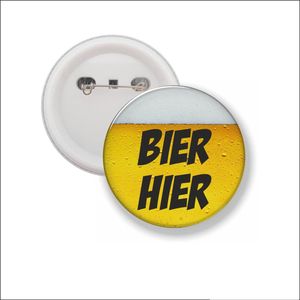 Button Met Speld 58 MM - Bier Hier