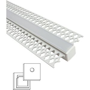 6 meter led profiel - Stucprofiel smal - Voor platte ondergronden - Wit