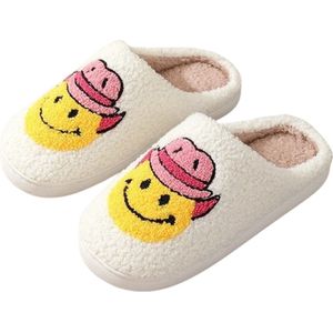 TippyToes® Smiley Slippers - Comfortabele en Warme Huispantoffels - Anti-Slip - Unisex - Cowboy