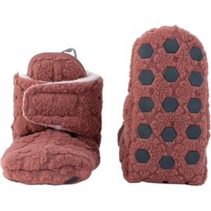 Lodger Babyslofjes met antislip - Blijven zitten - Fleece - 12-18M - Rood