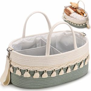 Baby Organizer Opslag - Luier Caddy Organizer met verschoonmand voor pasgeboren luiers verschoonmand