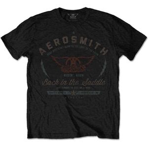 Aerosmith - Back In The Saddle Heren T-shirt - L - Zwart