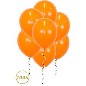 Oranje Helium Ballonnen 2024 NYE Verjaardag Versiering Feest Versiering Ballon Halloween Oranje Decoratie - 100 Stuks