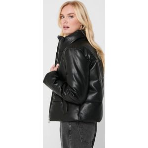 Jacqueline de Yong Jas Jdytrixie Faux Leather Jacket Otw S 15211471 Black Dames Maat - XL