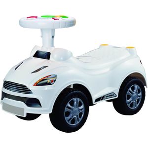 Eco Toys Sports Loopauto - Wit - met muziek