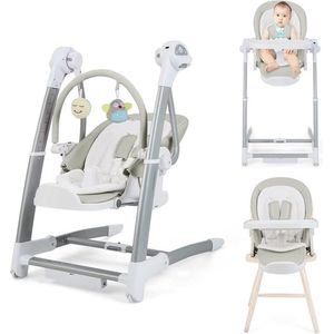 PolkaHome Elektrische wipstoel - Baby swing elektrisch - Elektrische schommelstoel - Elektrische schommelstoel baby