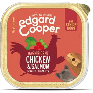 Edgard & Cooper Kip & Zalm Kuipje - Voor senior honden - Hondenvoer - 150g