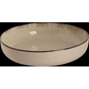 Homestar - 12-delige porselein komen set, 15cm / 4cm diep - ronde diepe kommen - soep - Beige kommen set