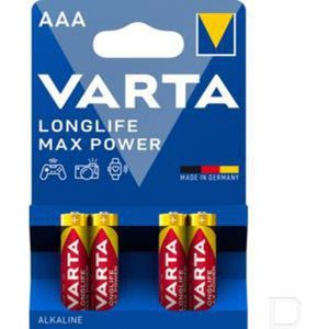 10x Varta Longlife Max Power Alkaline Batterijen AAA 4 stuks