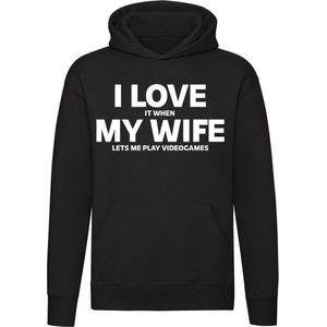 I love it when my wife lets me play video games | ik hou er van als mijn vrouw me laat gamen | Trui | Sweater | Joystick | Controller | Game Console | Computerspel | Game Computer | Videogame | Videospel Controller