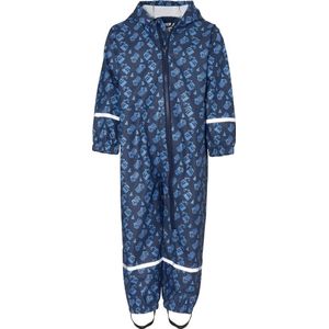 Playshoes - Regenoverall voor jongens - Bouwwerkplaats - Marineblauw - maat 104cm