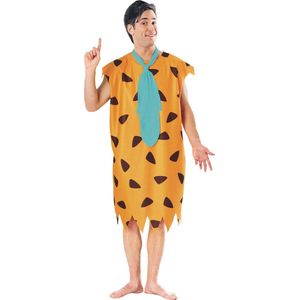 Rubies - The Flintstones Kostuum - Fred Flinstone Kostuum Man - Blauw, Oranje, Zwart - Maat 56-58 - Carnavalskleding - Verkleedkleding