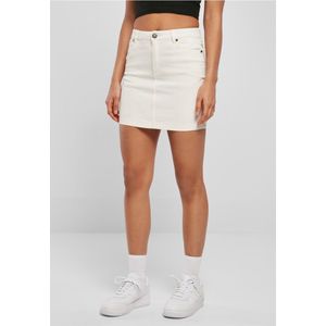 Urban Classics - Organic Stretch Denim Korte rok - Taille, 28 inch - Wit