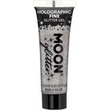 Moon Creations - Moon Glitter - Holographic Fine Glitter Gel Glitter Make-up - Zilverkleurig