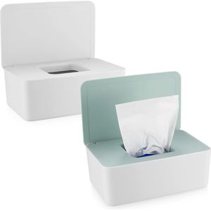 Babydoekjes Dispenser - Opbergdoos voor Babydoekjes, Droog Nat Tissue Papier Houder, Doos met Deksel voor Tissue Opslag, Houdt Doekjes Fris, Luierdoos Organisator voor Thuis en Kantoor