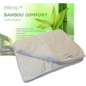Dekbed Zomer Bamboo Comfort - 100% Bamboe - Eenpersoons - 140x200 cm - Wit