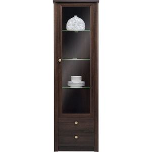 InspireMe- Vitrinekast, wanddisplay, opberger Paola 1 (Sonoma Chocolade)