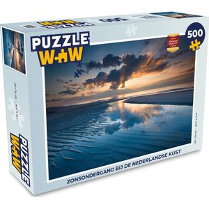 Puzzel Zonsondergang bij de Nederlandse kust - Legpuzzel - Puzzel 500 stukjes