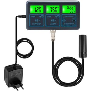 Collox Waterkwaliteit analyser - 7 in 1 - Wifi - Tuya - Meter voor drinkwater - Aquarium - Zwembad - Digitaal display - PH/ORP/EC/PPM/CF - Vochtigheid - Temperatuur