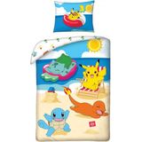 Pokémon Dekbedovertrek Beach - Eenpersoons - 140 x 200 cm - Katoen
