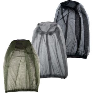 Gezichtsmuggenmasker - 3-delig muggennet voor buiten - bijenteelt vismasker - campingmuggenhoofdnet