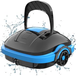 Zwembadrobot Accu met Dubbele Motor voor Automatische Reiniging van Inbouw- en Opstelzwembaden tot 50 m² - Sterke Zuigkracht en Zelfparkeren