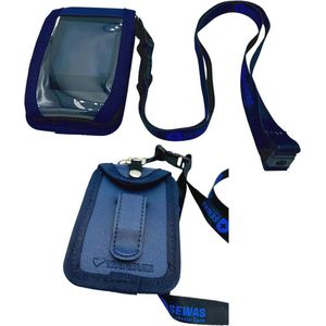 Tas voor Dexcom G6 & G7 ontvanger - Schoudertas met kijkvenster en riemclip - Inclusief schouderband - Donkerblauw