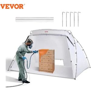 Verftent - Draagbare Verf Spuiterij - Wit - Tent - Verf Accessoires - 120 x 213 x 183cm