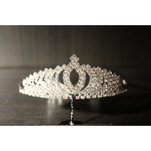 Mooie tiara, kroon, bruid, prinses, haaraccessoire, luxe diadeem, Haarpin, bloemen, haarpin, strass, koningin