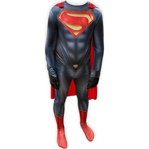 Superheldendroom - Superman met cape 2 - 146/152 (10/11 Jaar) - Verkleedkleding - Superheldenpak