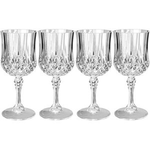 Wijnglazen 200 ml | Kunststof glas | Picknick & onderweg | Onbreekbaar | Ø 7 cm | 16,7 cm hoog | Transparant | Voedselveilig (4 stuks)