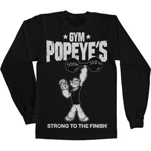 Popeye Longsleeve shirt -M- Popeye's Gym Zwart