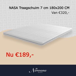 Nirwana Bedden Topper - Topmatras - Matrastopper - Matras - 180x200x7 cm - Traagschuim