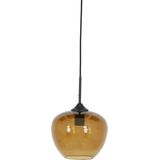 Light & Living Hanglamp Mayson - Bruin Glas - Ø23cm - Modern - Hanglampen Eetkamer, Slaapkamer, Woonkamer
