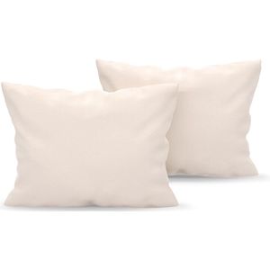 Kussensloop 50x70 Beige Microvezel OEKO TEX - 100% Polyester - Kussenslopen Comfortabele Hypoallergene