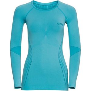 Odlo thermoshirt - long sleeve/ crew neck - dames - blue radiant - maat L