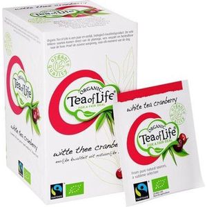 Tea of Life Organic - Witte thee Cranberry - 25 x 1,5gr