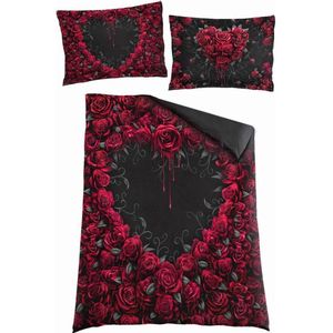 Spiral Dekbedovertrekset BLEEDING HEART Eenpersoons Zwart