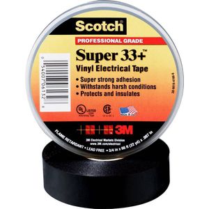 Scotch SUPER33+-19X33 Isolatietape Scotch Zwart (l x b) 33 m x 19 mm