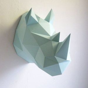 Assembli neushoorn paper kit DIY-mint