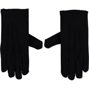 Handschoenen katoen - pieten handschoenen zwart xxs