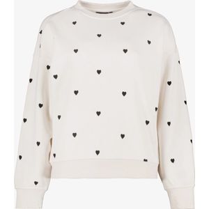 TwoDay dames sweater beige met hartjes - Maat L