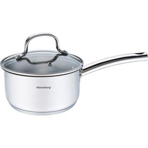 Klausberg 7210 - Steelpan met deksel - 16 cm - prestige II - sauspan - 1.8 liter