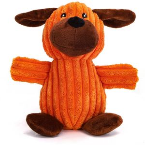 Nobleza Hondenspeeltje - Pluche hondenknuffel - knuffel voor hond met piep - bruine hond