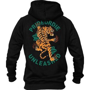 PRIDE or Die Hoodie Sweater Tiger Unleashed Zwart maat XXXL