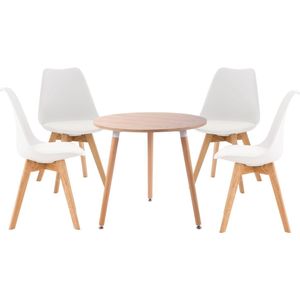 CLP Lansgar Woonkamer set - Eethoek - natura/wit