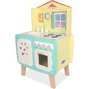 Houten keuken van DEQUBE - duurzame keuze voor in de keuken - Speelgoed keuken
