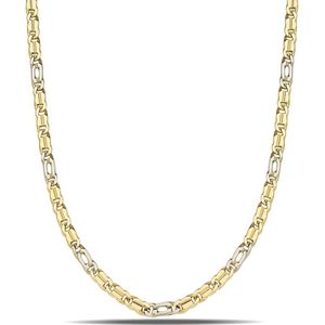 Juwelier Zwartevalk 14 karaat gouden bicolor ketting - ZV 1324/50cm
