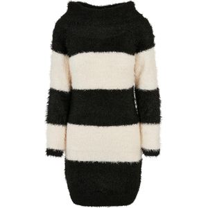 Vrouwen - Ladies - Lady - Modern - Warm - Casual - Feestdagen - Urban - Kwaliteit - Off Shoulder - Feather - Striped Dress