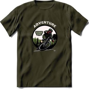 Adventure T-Shirt | Mountainbike Fiets Kleding | Dames / Heren / Unisex MTB shirt | Grappig Verjaardag Cadeau | Maat S